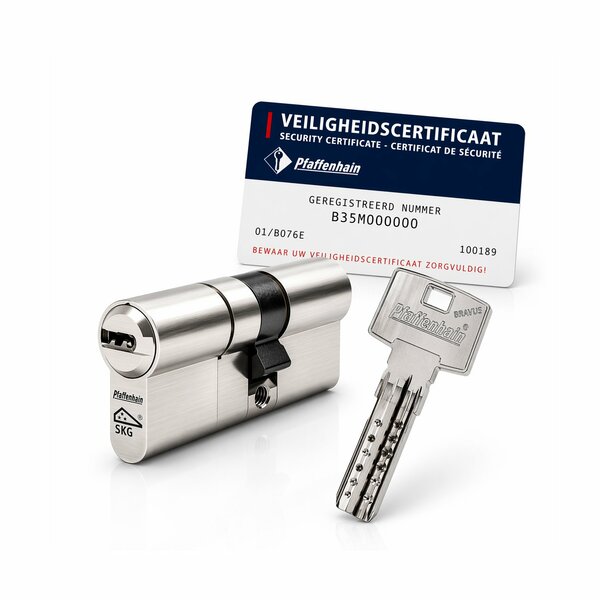 Pfaffenhain Bravus 3500 cilinder SKG3*** met sleutel en veiligheidscertificaat - magnetische sleutel beveiliging