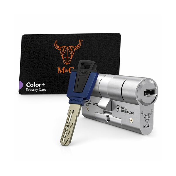 M&amp;C Color Plus SKG3 cilinder met sleutel en security card
