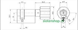 afmetingen knopcilinder abus pfaffenhain