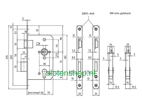 afmetingen projectslot