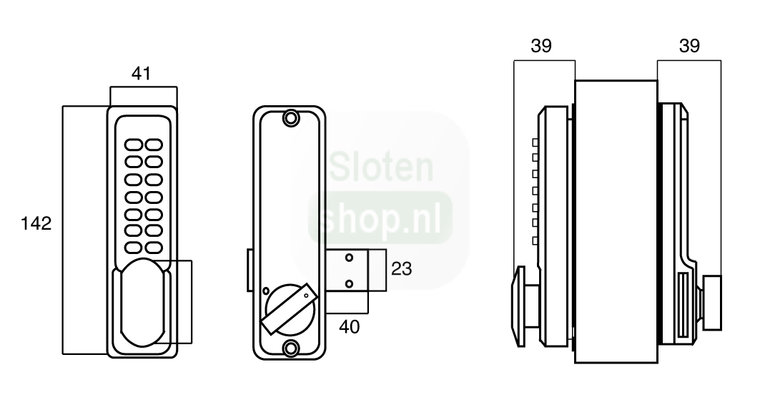 tekening mechanisch codeslot