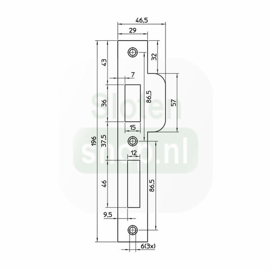 tekening sluitplaat 4139