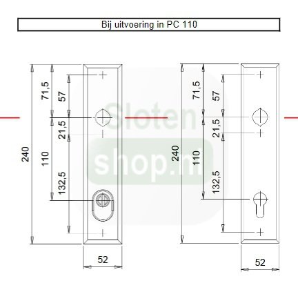 Veiligheidsgarnituur Dieckmann kerntrek greep/kruk SKG***&reg;