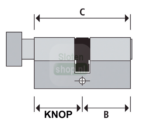 afmetingen mauer knopcilinder