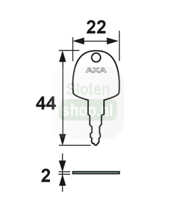 3012 axa sleutel tekening