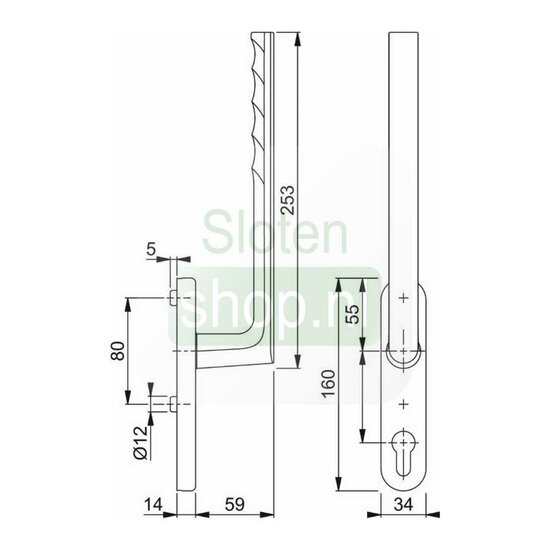 Binnenschild pc69 F1 tekening