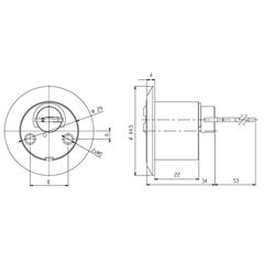 afmetingen MLS ronde staartcilinder