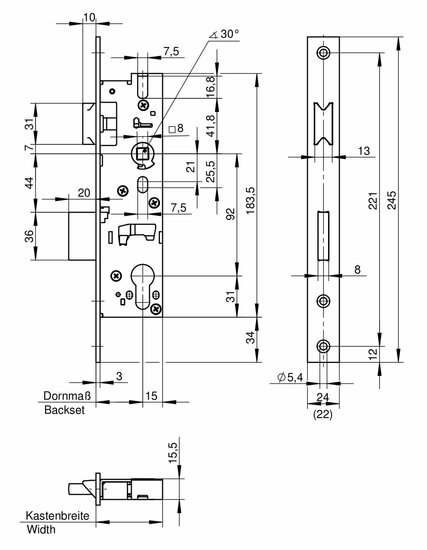 smalslot 25mm doorn wilka