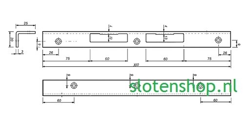 afmetingen skg hoeksluitplaat Plataldeurslot