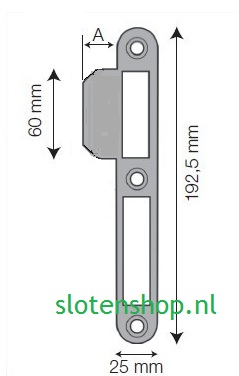 rvs sluitplaat 