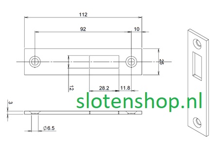 rvs sluitplaat