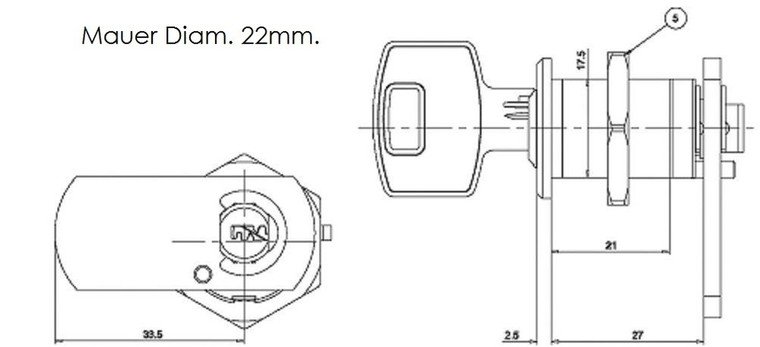 afmetingen Postbusslot groot (22mm of 24mm)