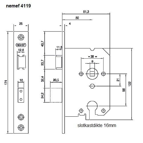 tekening s2 vh insteekslot met haak