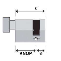 opmeten halve knopcilinder