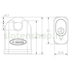 Hangsloten afm. extra zwaar SS65ck