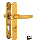 Messing PVD Veiligheids smalbeslag kerntrek SKG***® afgerond. Dieckmann.